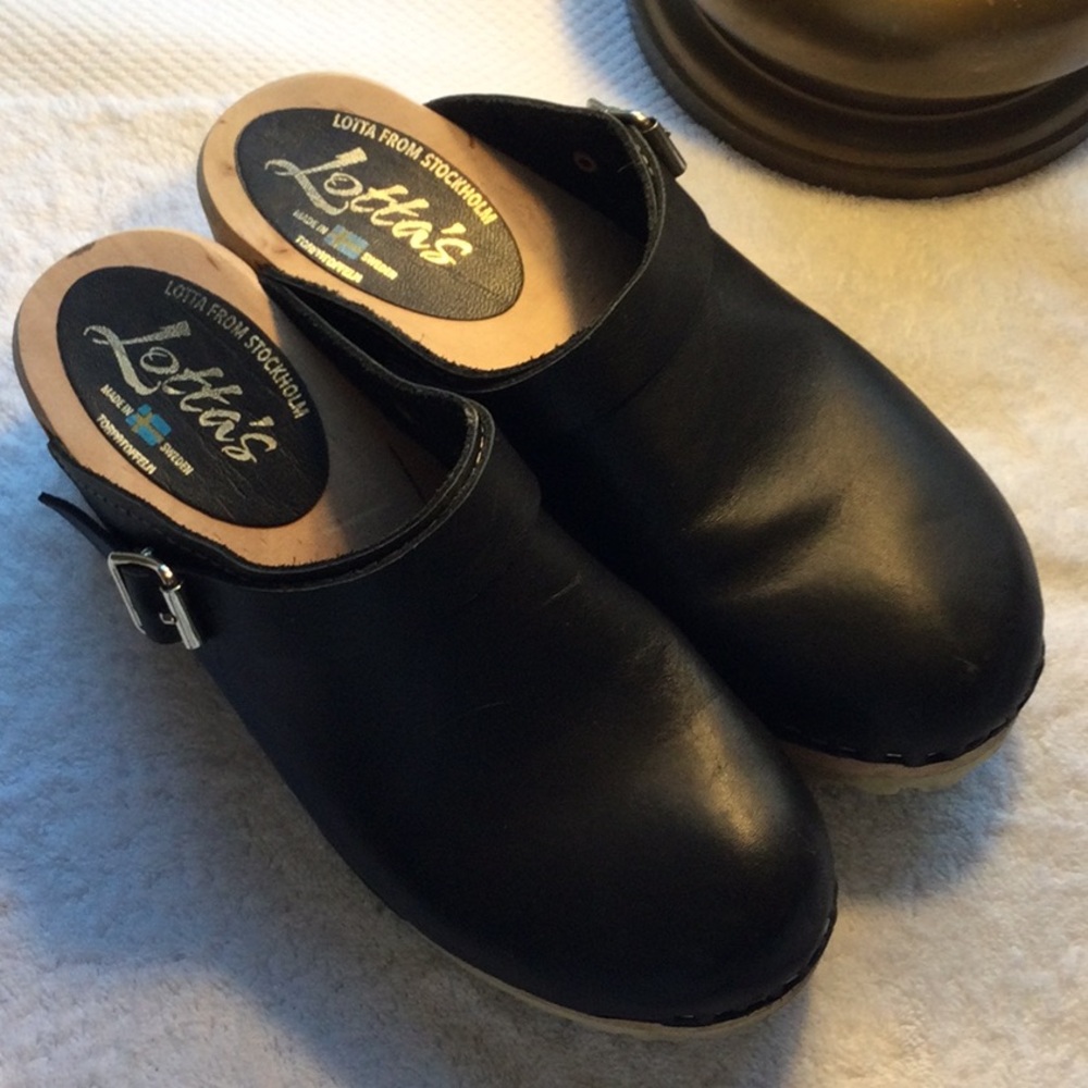 Lotta From Stockholm Black Clogs Ladies size 40
